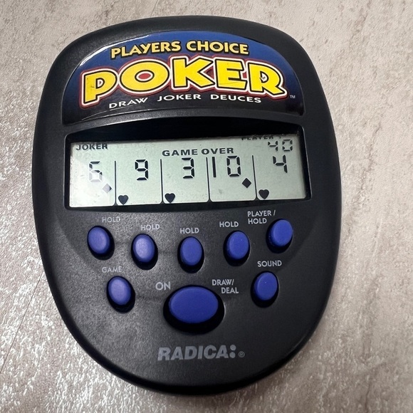 Vintage Radica hand held Poker game Players Choice poker electronic pocket game - Picture 1 of 5